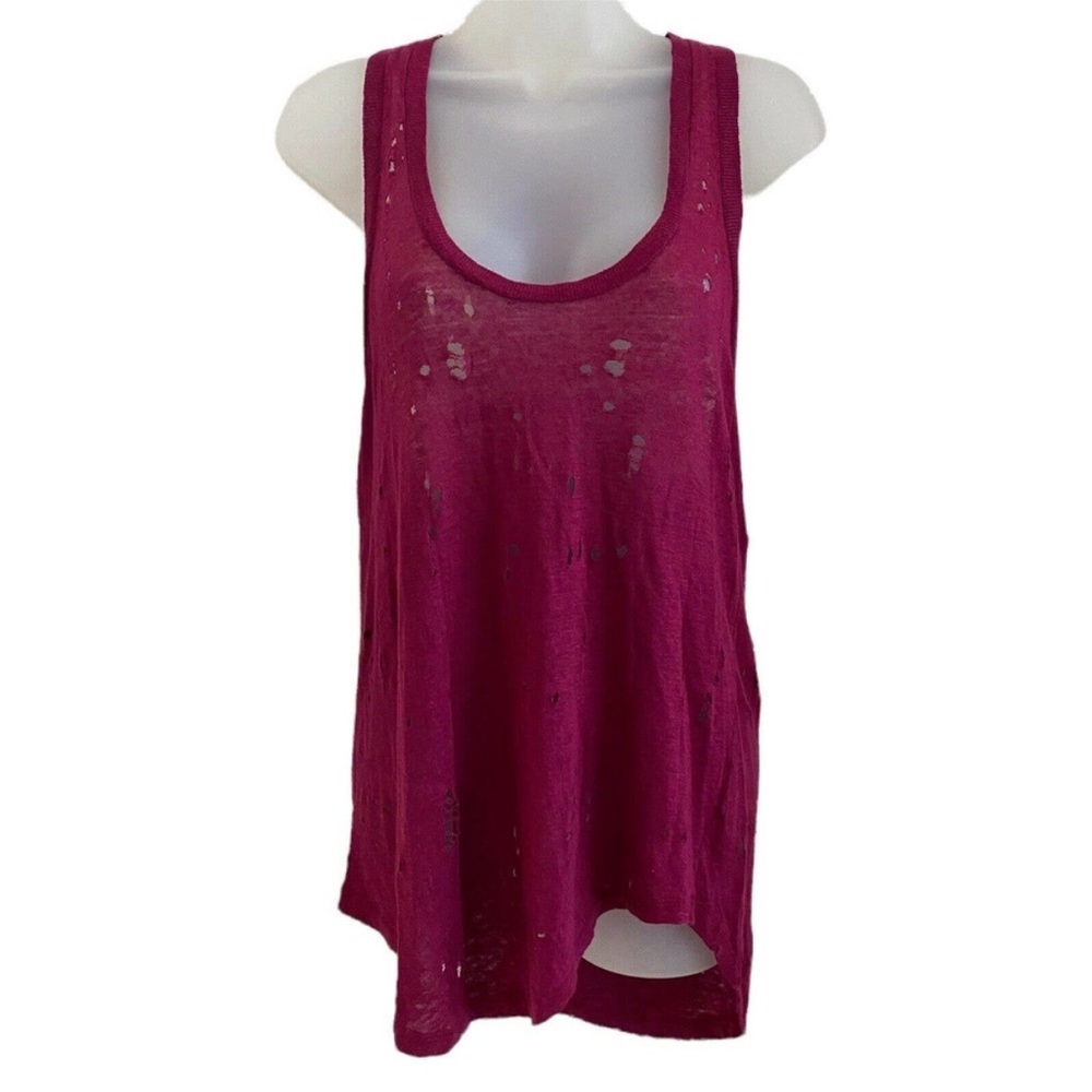 Like New IRO Womens XXS Doris Tank Top Racerback Distressed Holes